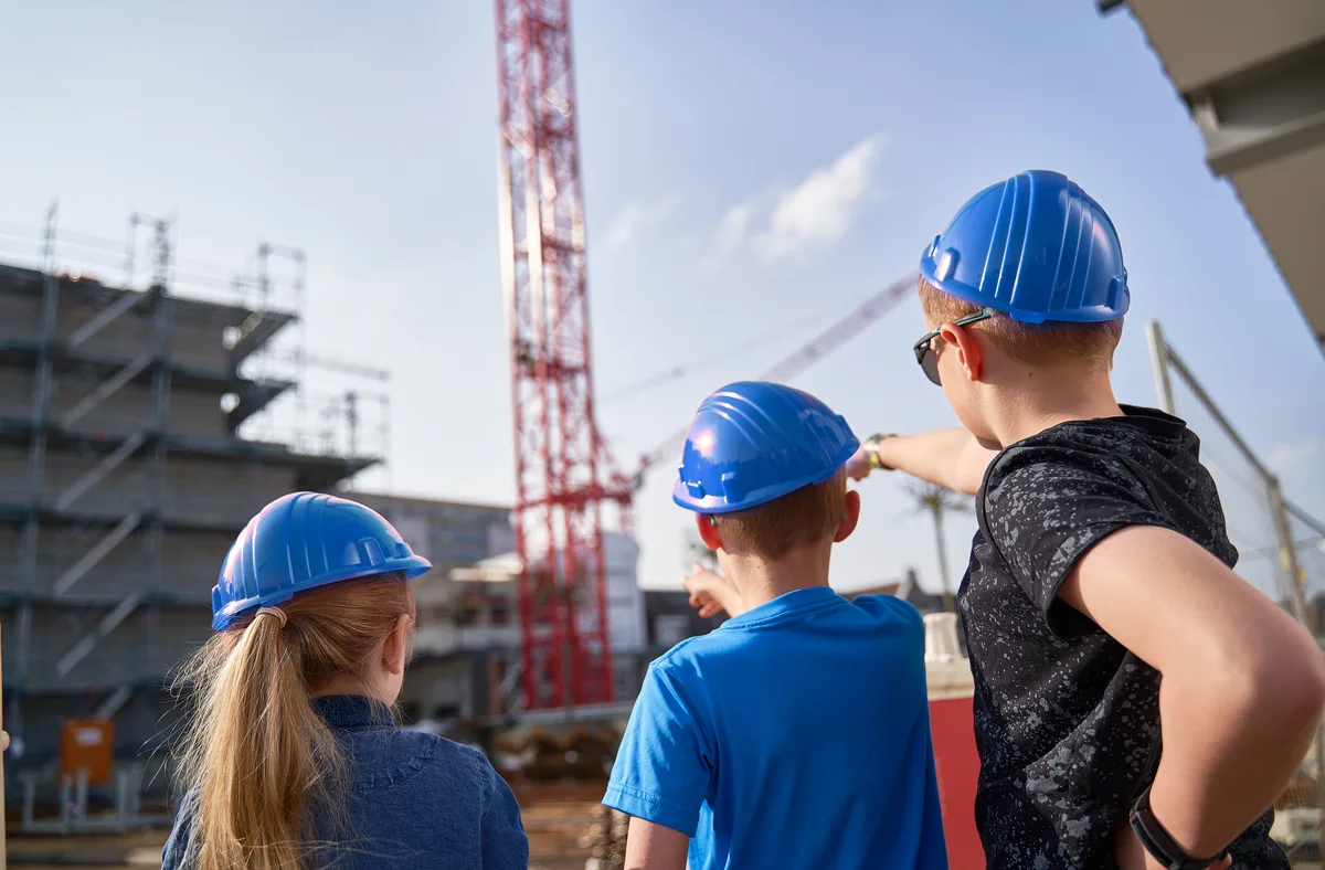 Kinder-Baustellenführungen am Rathaus Center Monheim