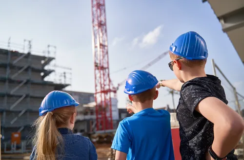 Kinder-Baustellenführungen am Rathaus Center Monheim